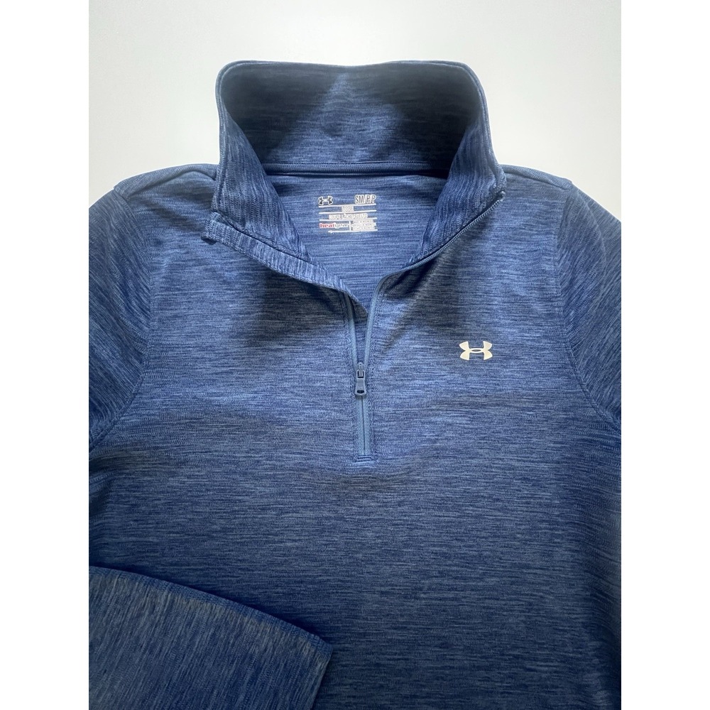Under Armour Tech Twist 1/4 Zip Pullover Blue Heather Women's S Athletic Top